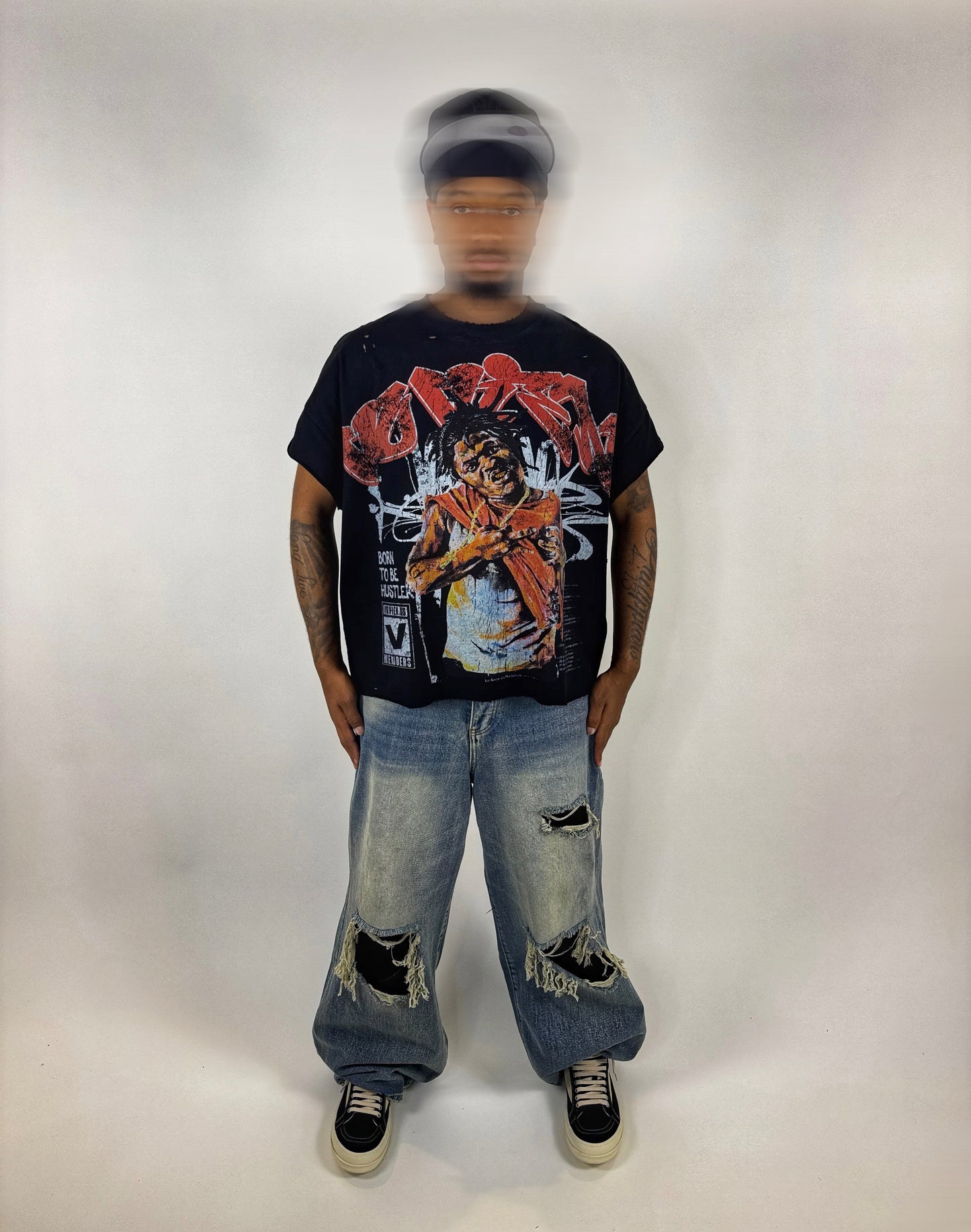 Born Hustler Rhinetsone Tee