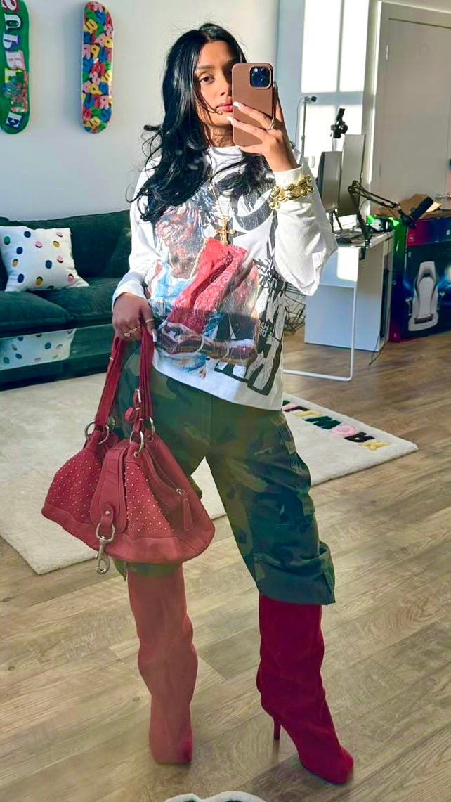 White Work Harder Tee