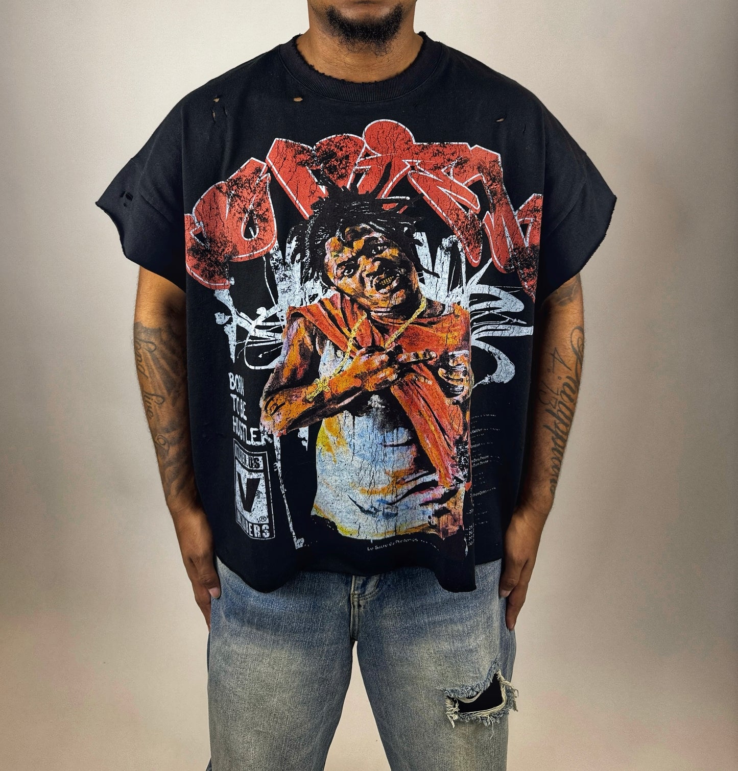 Born Hustler Rhinetsone Tee