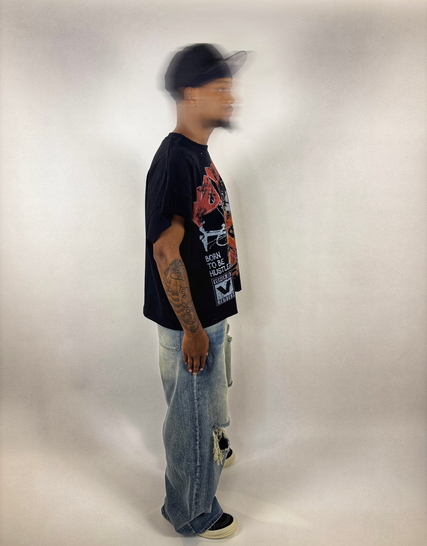 Born Hustler Rhinetsone Tee