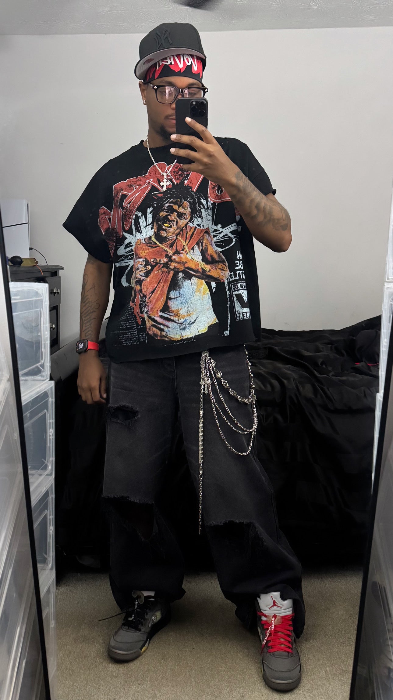 Born Hustler Rhinetsone Tee