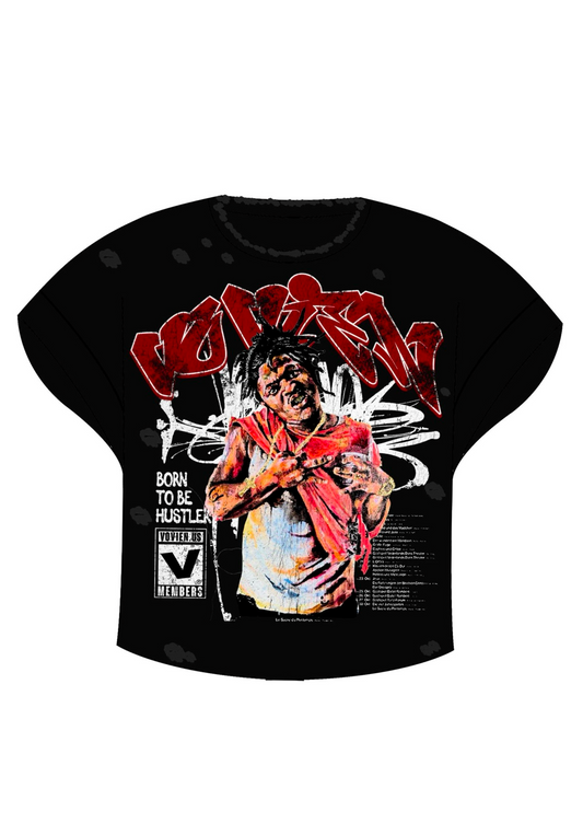 Born Hustler Rhinetsone Tee