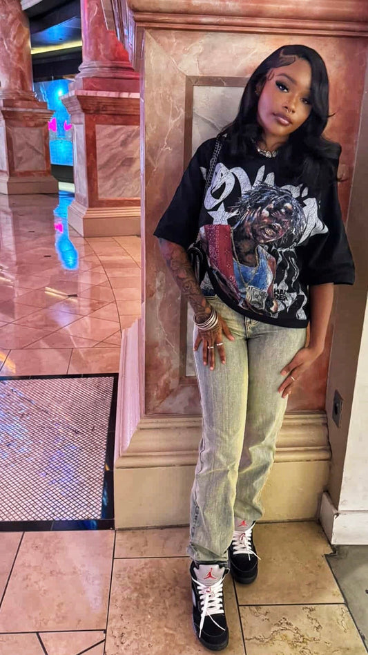 Black Work Harder Tee