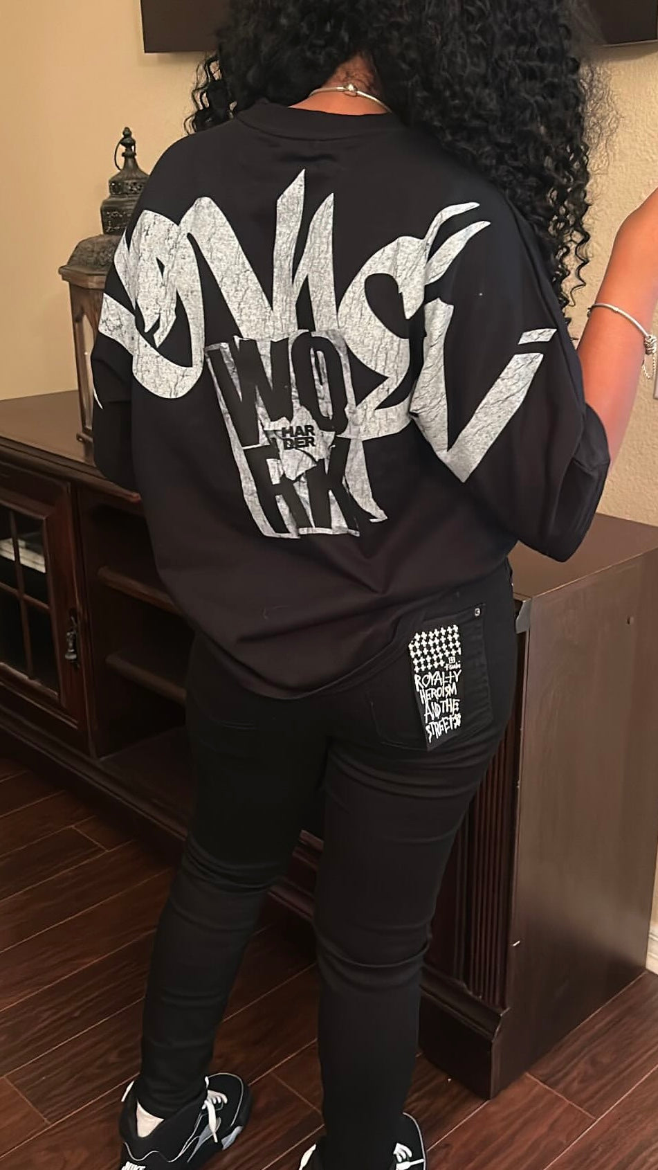 Black Work Harder Tee